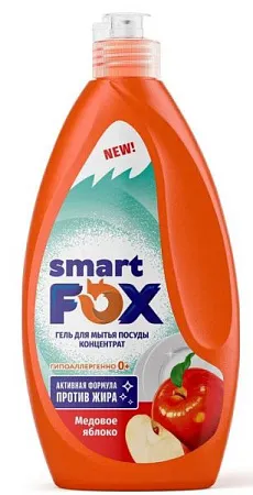 ✔️Smart Fox Гель-концентрат д/мытья посуды 400мл Медовое Яблоко - купить за  в г. Махачкале