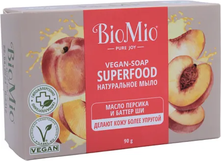 BioMio BIO-SOAP Натуральное мыло Персик и масло ши 90гр от магазина МылоПорошок