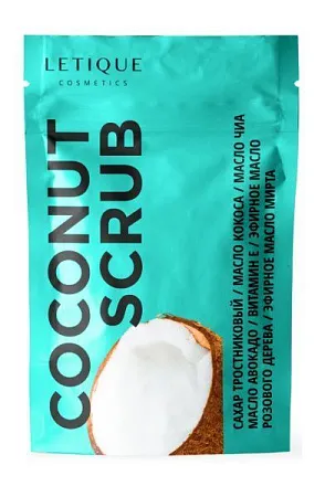 ✔️LETIQUE скраб д/тела 250гр Coconut - купить за  в г. Махачкале