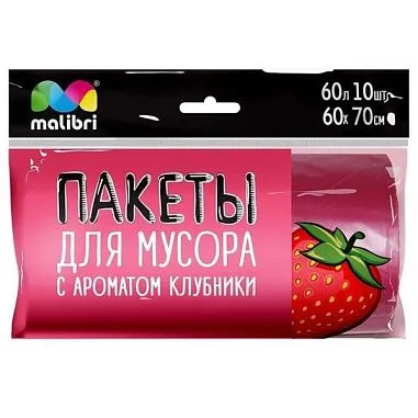 ✔️MALIBRI Пакеты для мусора ароматизир. 60л 10шт - купить за  в г. Махачкале