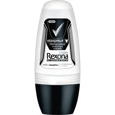 ✔️REXONA Дез-ролл 50мл муж. INVISIBLE для черного и белого/6 - купить за  в г. Махачкале