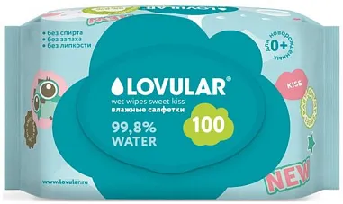 ✔️Lovular Влажные салфетки 100шт Д/новорожденных 0+ - купить за  в г. Махачкале