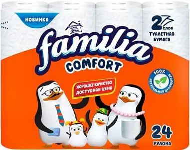 ✔️FAMILIA туалетная бумага 2-хслой Comfort 24шт  - купить за  в г. Махачкале