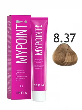 TEFIA MYPOINT Краска для волос 8.37 светлый блондин золотистый фиолетовый от магазина МылоПорошок
