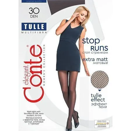 ✔️Conte Tulle Колготки 30den 4L Nero  - купить за  в г. Махачкале