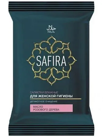 ✔️SAFIRA салфетки влажн.д/интимной гигиены жен. Масло розового дерева 20шт/24 - купить за  в г. Махачкале