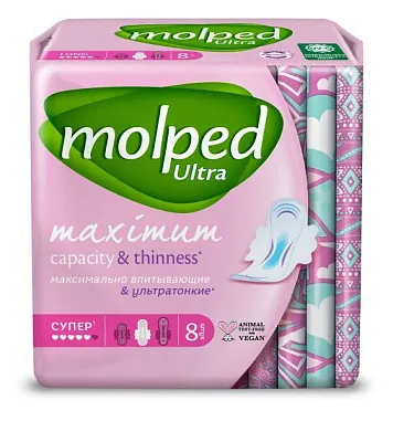 ✔️Molped Ultra Прокладки гигиенические 8шт 5к/18 - купить за  в г. Махачкале