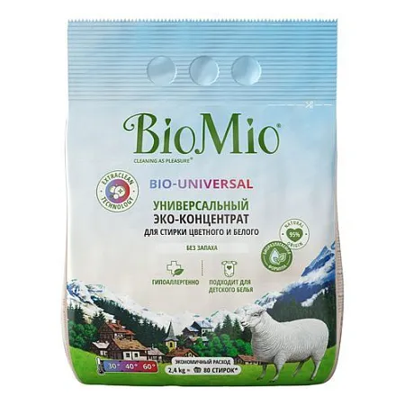 ✔️BioMio Порошок BIO- Universal 2,4кг - купить за  в г. Махачкале