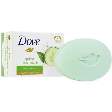 DOVE Мыло-крем 135гр прикосновение свежести огурец/48 от магазина МылоПорошок