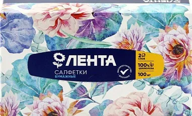 ✔️Лента Салфетки бумажные 2сл 100шт в коробке  - купить за  в г. Махачкале