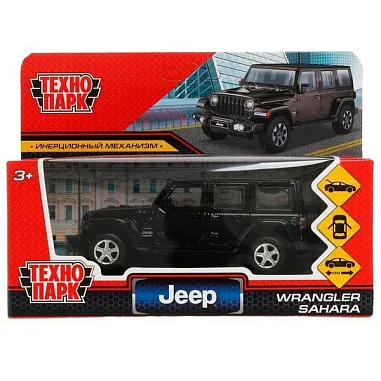 ✔️Машина металл JEEP WRANGLER SAHARA САФАРИ 12см дв багаж инерц кор Технопарк в кор 2*36шт - купить за  в г. Махачкале