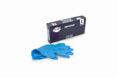 ✔️Aviora Перчатки Виниловые L 100шт Голубые  - купить за  в г. Махачкале