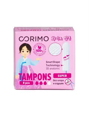 ✔️Corimo Тампоны 8шт Super  - купить за  в г. Махачкале