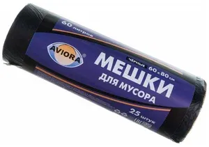 ✔️AVIORA мешки д/мусора 60л/25шт 60*80см  - купить за  в г. Махачкале