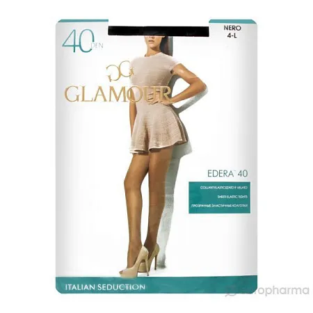 ✔️Glamour Колготки 40den 2S Edera Nero - купить за  в г. Махачкале