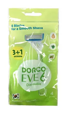 Dorco Eve 6 Disposable бритва одноразовая 4 шт/10 женские от магазина МылоПорошок