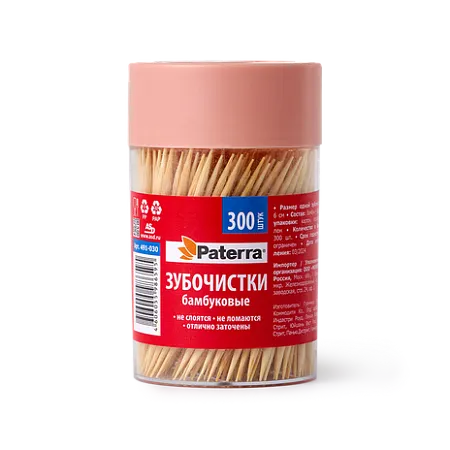 ✔️PATERRA Зубочистки бамбуковые 300шт - купить за  в г. Махачкале