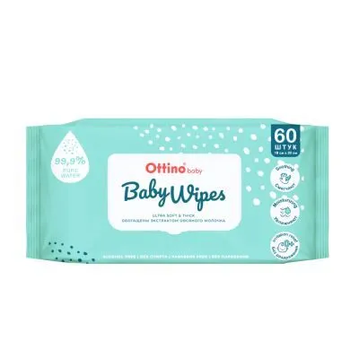 ✔️OTTINO Влажные салфетки 60шт Для детей - купить за  в г. Махачкале