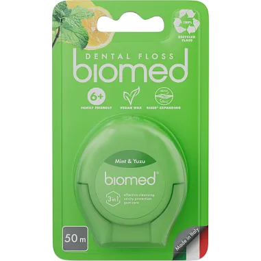 ✔️BIOMED Зубная нить 50м Мята&Лайм - купить за  в г. Махачкале